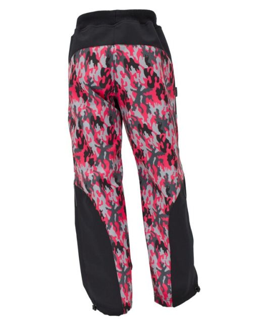 Fantom Dětské kalhoty SOFTSHELL růžový maskáč - membrána 30000/15000