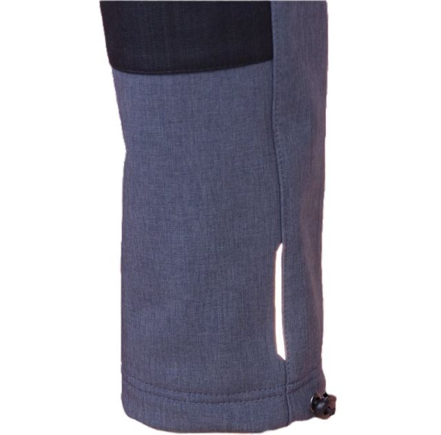 Fantom Dětské softshellové kalhoty ŠEDÝ MELÍR - s dvojitými bambusovými koleny