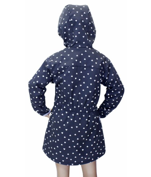 Fantom Dětský softshellový kabát černý s reflexním potiskem srdíček