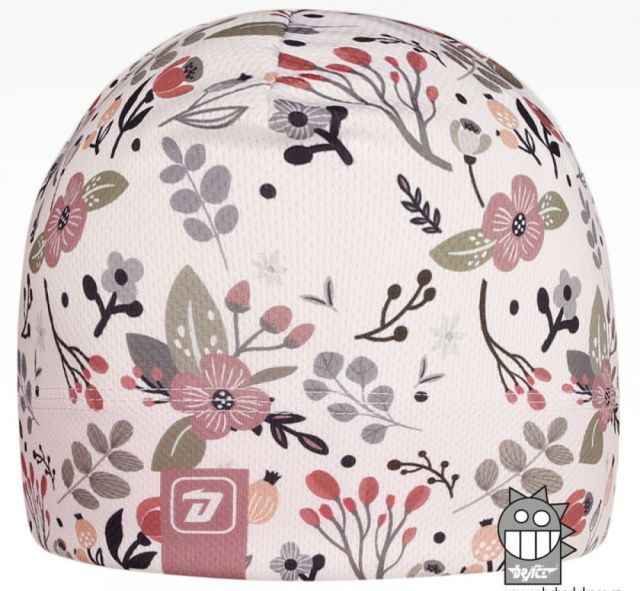Dráče Čepice Bruno vzor 165, bílá, květinky