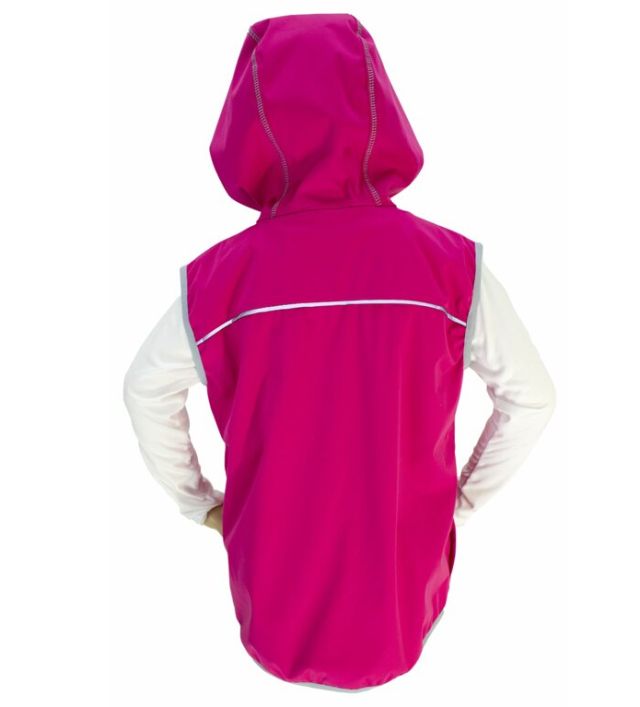 Fantom Dětská softshellová outdoorová vesta s membránou 18000/12000 - růžová