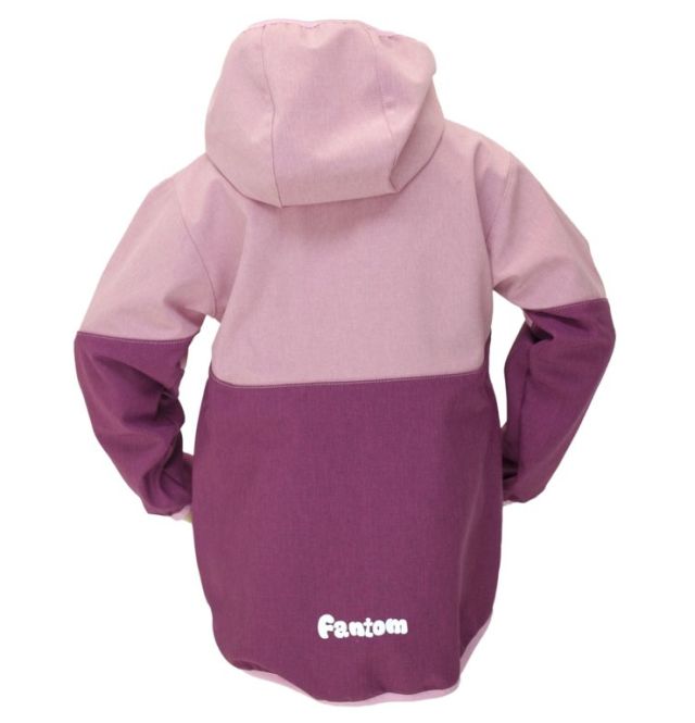Fantom Dětská softshellová bunda vínovo-růžová