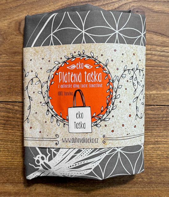 Lucie Ernestová Ekotaška XL Květ života - šedá