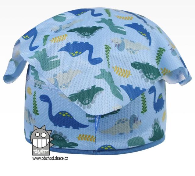 Funkční lehoučký šátek Emily na jaro a léto - vzor 12, modrá, DINO