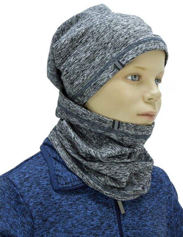 Fantom Nákrčník tunel počes - šedý melír