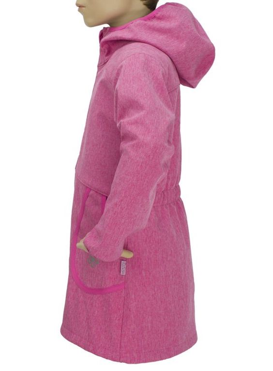 Fantom Dětský softshellový kabát růžový melír