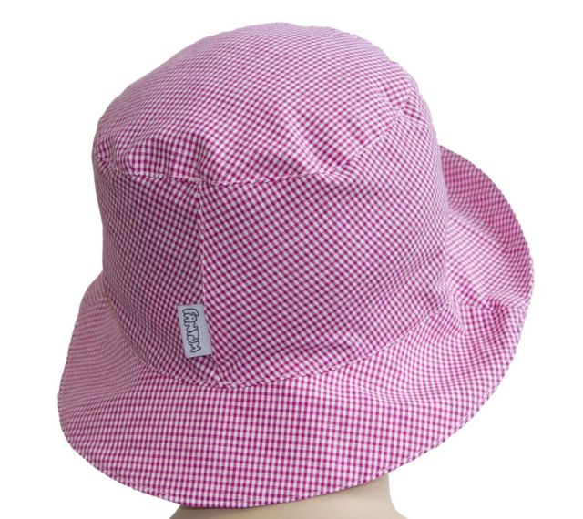 Dětský klobouk Fantom, bílo-růžová drobná kostička