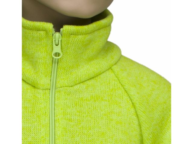 Dětský celopropínací sportovní svetr Fantom - šedý melír, růžová lemovka