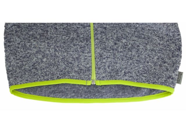 Dětský celopropínací sportovní svetr Fantom - šedý melír, růžová lemovka