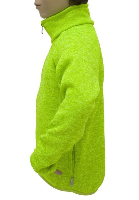 Dětský celopropínací sportovní svetr Fantom - neon zelený
