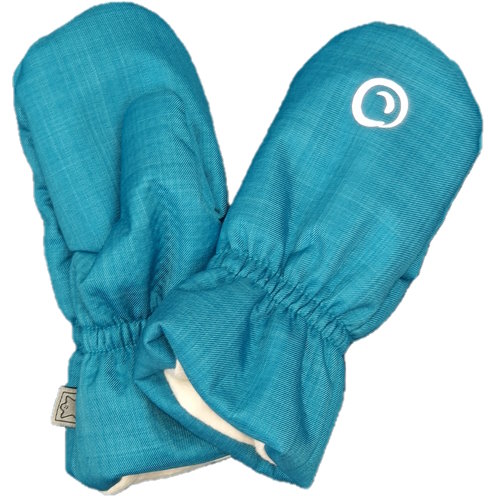 Fantom Dětské softshellové rukavice s podšívkou z merina, reflexní potisk - petrolejové