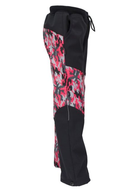 Fantom Dětské kalhoty SOFTSHELL růžový maskáč - membrána 30000/15000