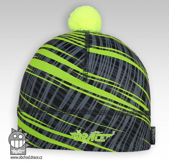 Flavio čepice pro zimní období vzor 61, černo-šedá-zelená