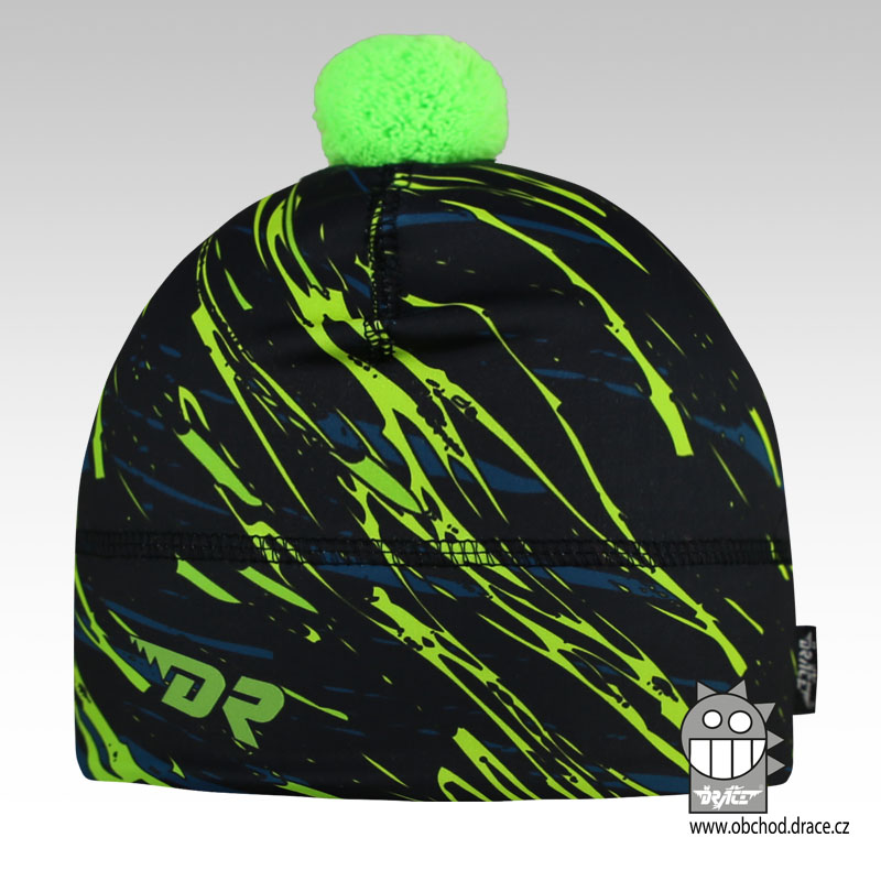 Flavio čepice pro zimní období vzor 75, černo-zeleno-modrá