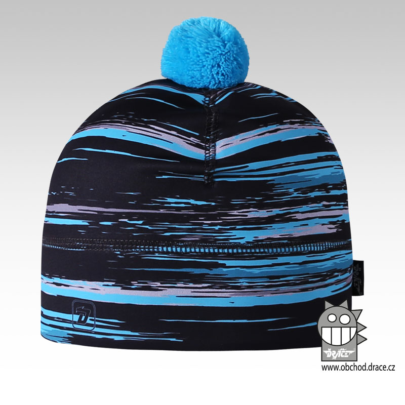 Flavio čepice pro zimní období vzor 99, černo-modro-šedá
