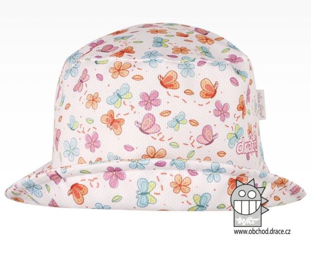 Dráče Funkční vzdušný letní klobouk Florida vzor 04, motýlci