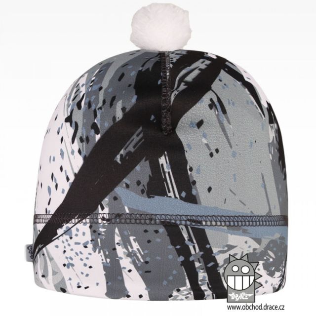 Dráče čepice Flavio pro zimní období vzor 063, šedo-černá-bílá