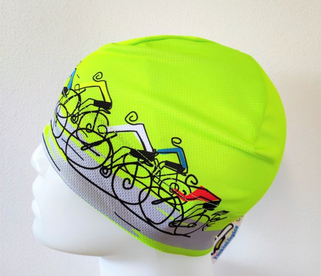 RDX Funkční čepice PELETON neon zeleno-žlutá