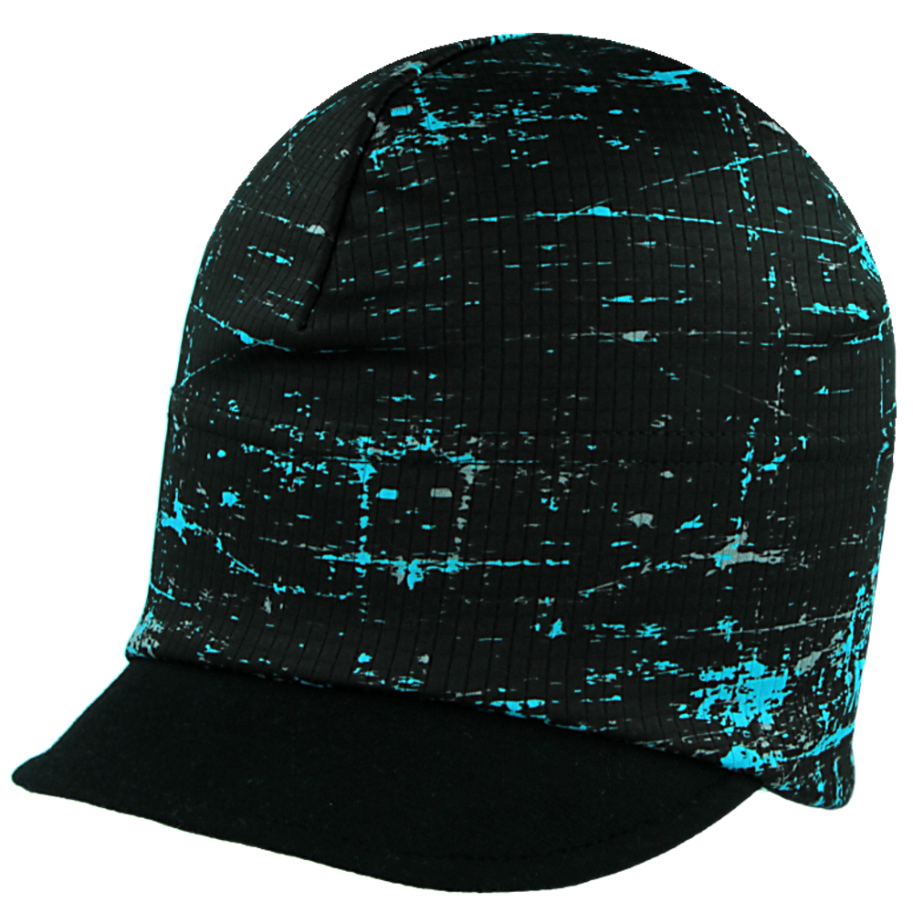 Funkční čepice RDX počesaná s kšiltem OLD, černá s modrou