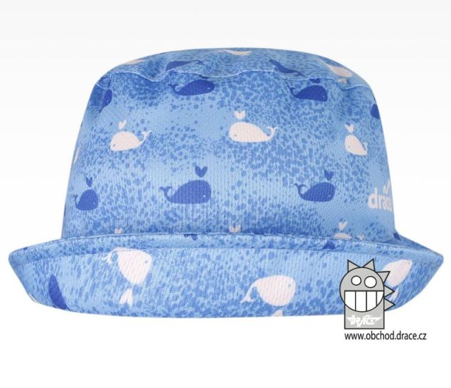 Dráče Funkční vzdušný letní klobouk Florida vzor 12, modrá velryby