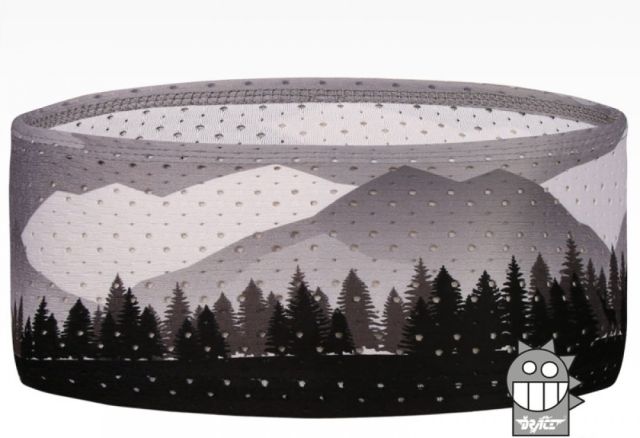 Dráče Funkční čelenka RUN vzor 15, šedá hory