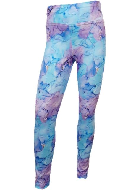 Fantom dětské legíny z mléčného hedvábí - fialovo-tyrkysové