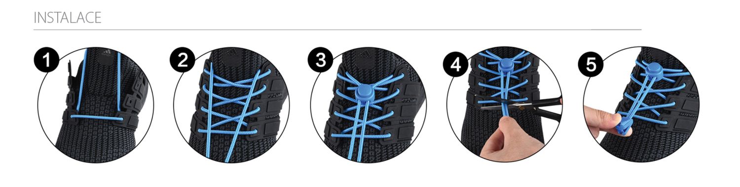 Altima Reflexní elastické tkaničky černá