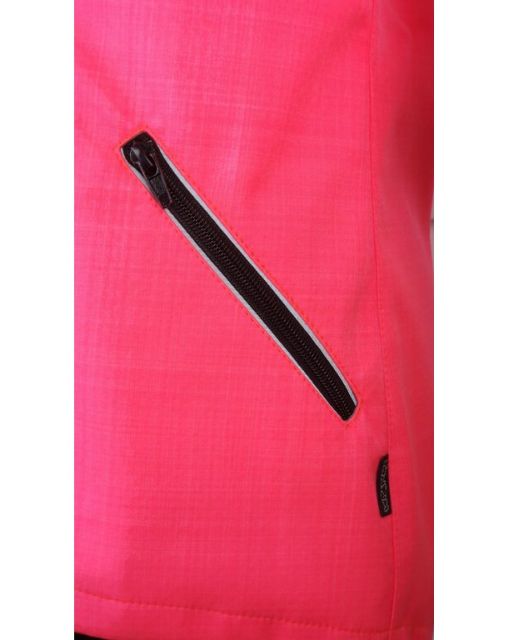 Fantom Dětská jarní prodloužená bunda SOFTSHELL svítivě růžová