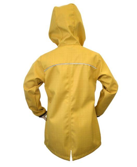 Fantom Dětská jarní prodloužená bunda SOFTSHELL okrová