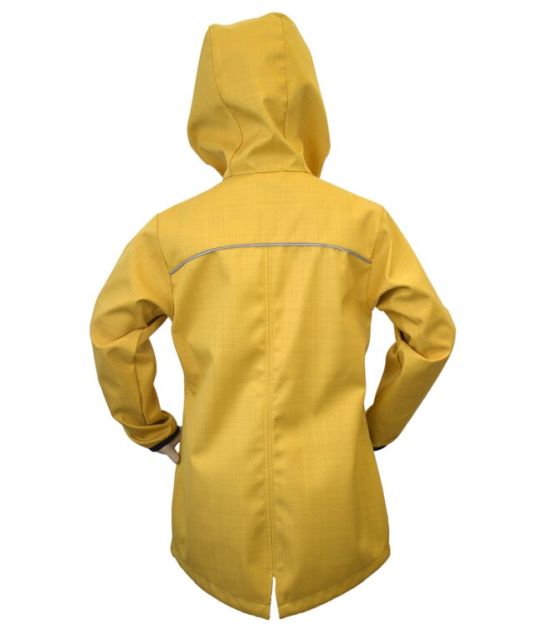 Fantom Dětská jarní prodloužená bunda SOFTSHELL okrová