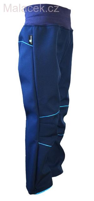 Kukadloo Dětské Softshellové kalhoty tmavě modro-tyrkysové/30.000mm, 15.000g/m VEL. 110
