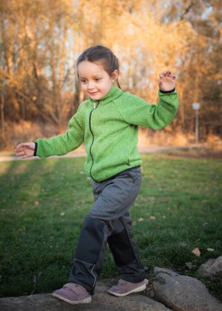 Fantom ZIMNÍ dětské kalhoty softshell s beránkem a cordurou na kolenou šedé
