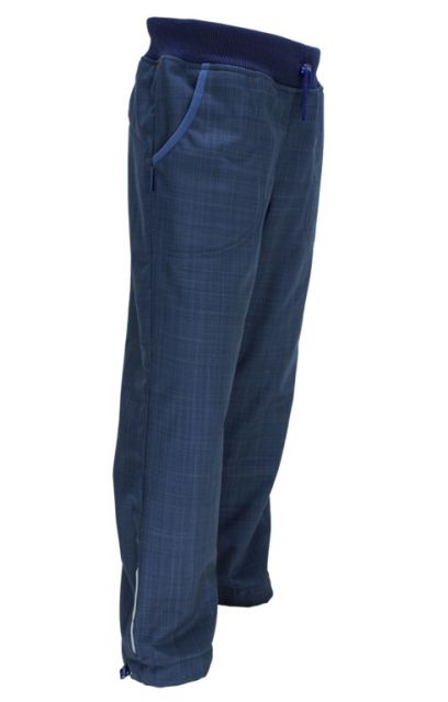 Fantom ZIMNÍ dětské kalhoty softshell s beránkem modré