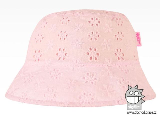 Dráče Klobouk letní Madeira vzor 02 světle růžová květ