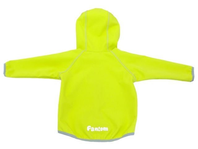 Fantom dětská kojenecká softshellová bunda zeleno-žlutá