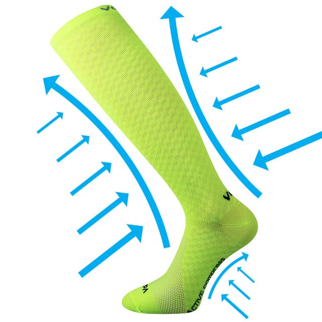 VOXX Kompresní podkolenky Lithe neon žlutá