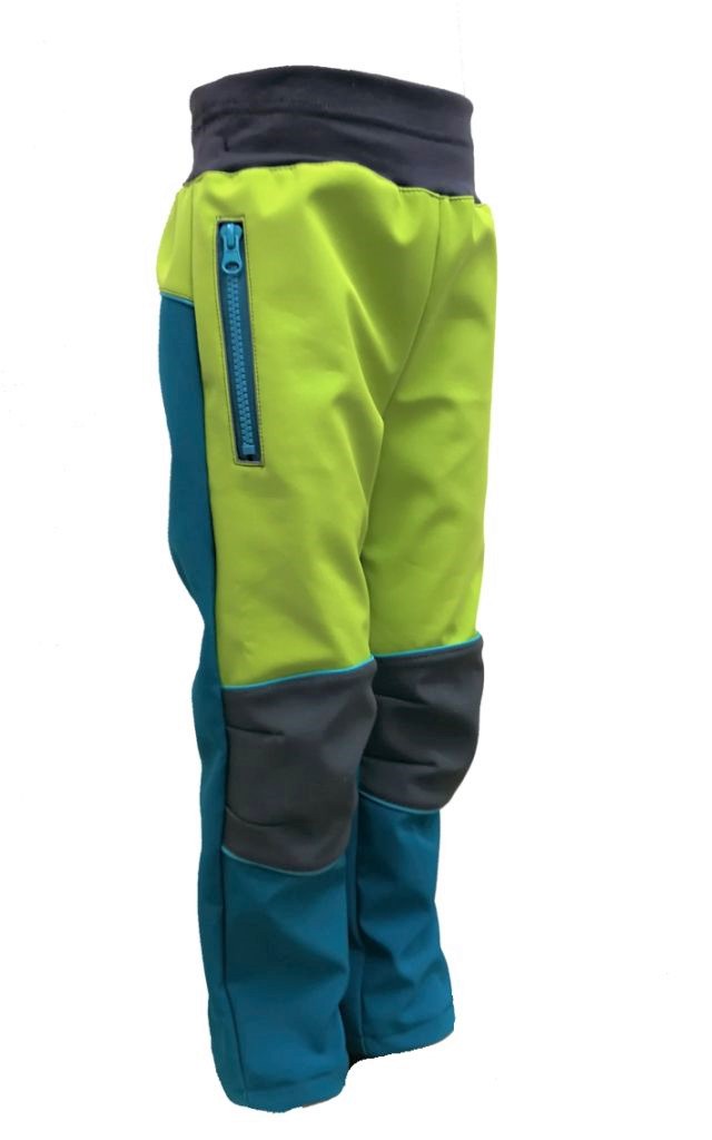 Kukadloo softshellové kalhoty petrolejovo-zelené VEL. 116, 128, 140, 146, 152