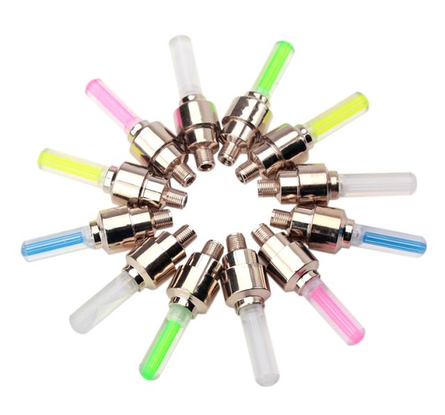 Altima LED svítící ventilek na kolo - zelená 2 ks