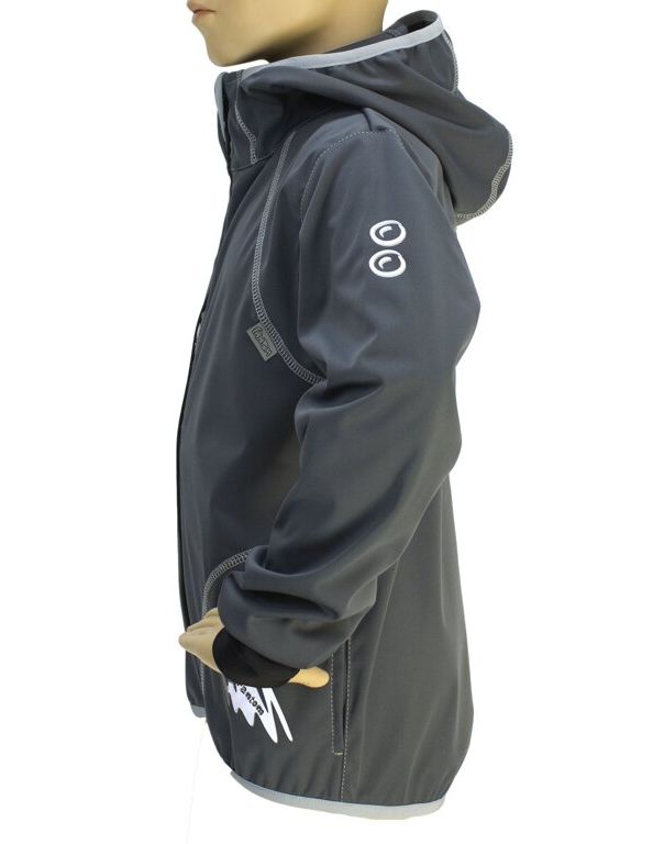 Fantom Dětská letní softshellová bunda - 18.000mm, 12.000g/m, šedá