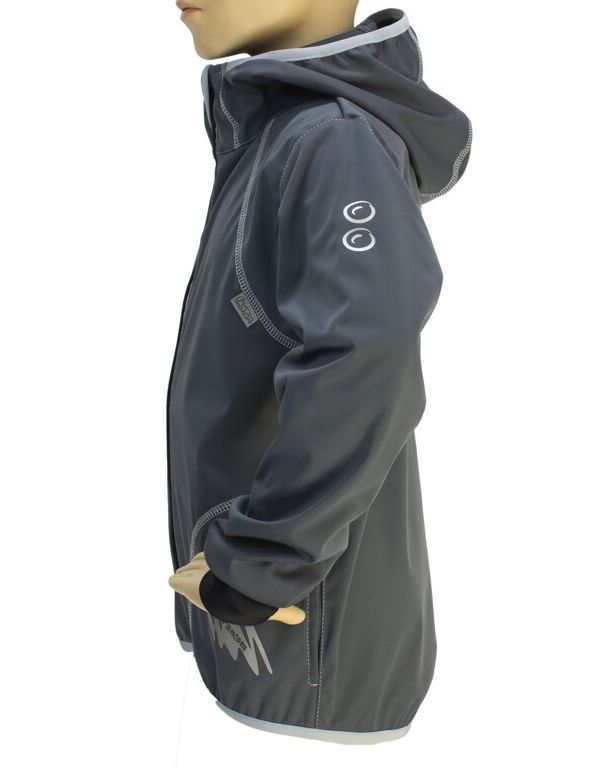 Fantom Dětská letní softshellová bunda - 18.000mm, 12.000g/m, šedá