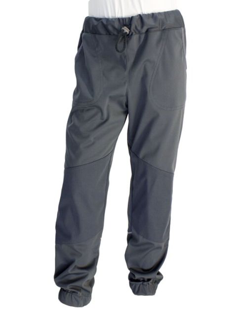 Fantom Dětské kalhoty SOFTSHELL s dvojitými koleny - membrána 18000/12000 šedá