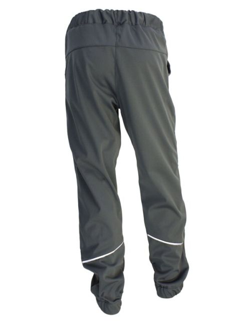 Fantom Dětské kalhoty SOFTSHELL s dvojitými koleny - membrána 18000/12000 šedá