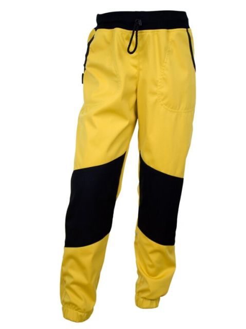 Fantom Dětské kalhoty SOFTSHELL s dvojitými koleny - membrána 18000/12000 okrová