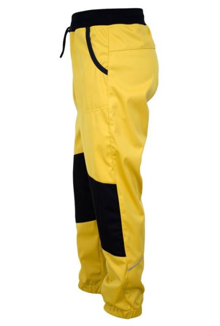 Fantom Dětské kalhoty SOFTSHELL s dvojitými koleny - membrána 18000/12000 okrová