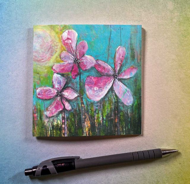 Lucie Ernestová Minibloček Růžové květy