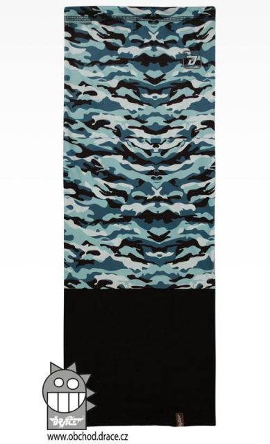 Dráče Šátek nákrčník multi fleece vzor 52 maskáč do modra
