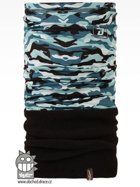 Dráče Šátek nákrčník multi fleece vzor 52 maskáč do modra