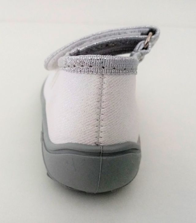 Nazo Dětské bačkůrky NA/009BA bílá lesk s mašličkou