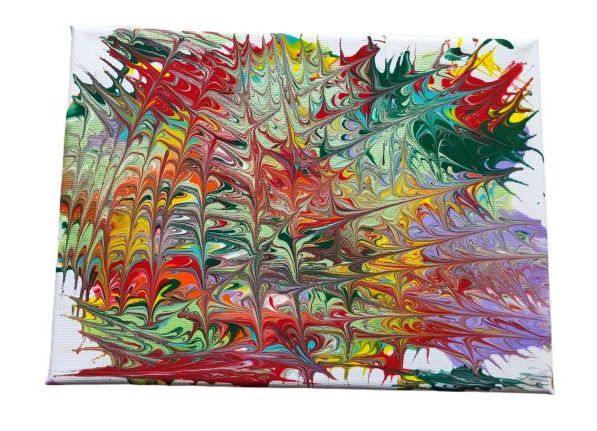 Originální obraz Barevná zahrada, 24 x 18 cm