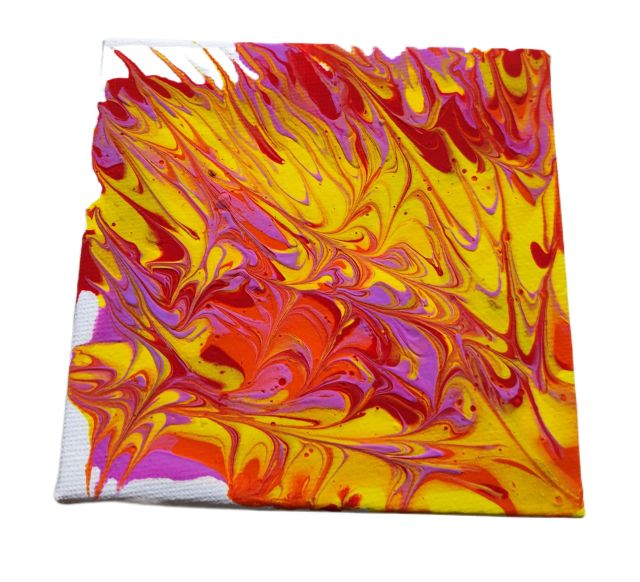 Originální obraz Sluneční záře, 10 x 10 cm